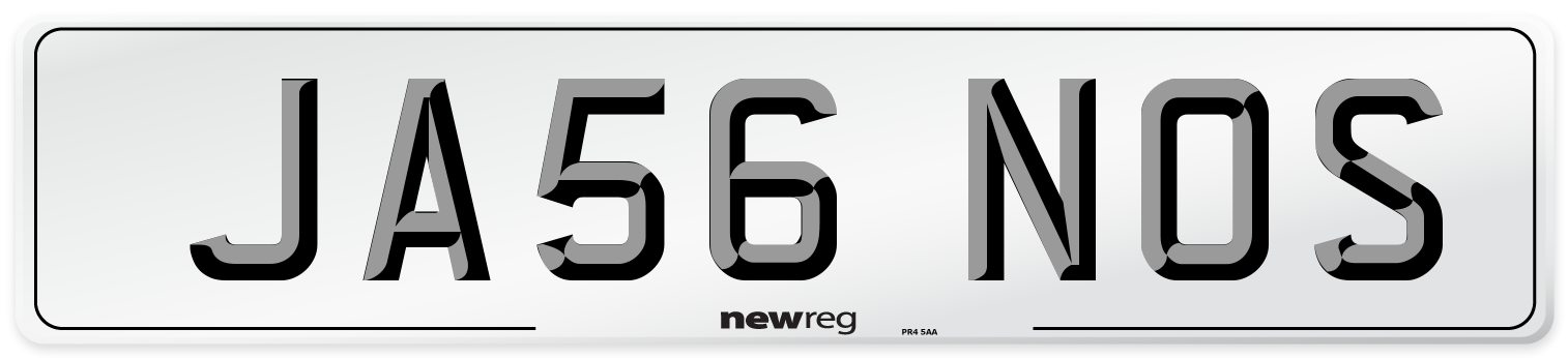 JA56 NOS Number Plate from New Reg